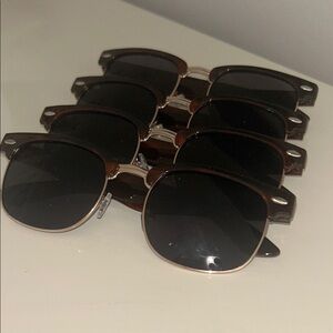 Stylish Black and Brown Sunglasses Set of 4 UV Protected NEW